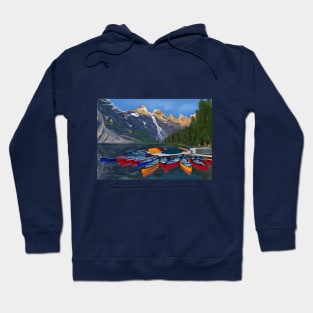 Moraine Lake Canada Digital Art Hoodie